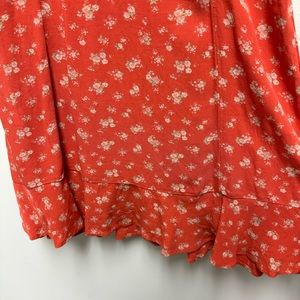 American Eagle Red Floral Summer Mini Dress